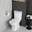 Унитаз напольный компакт VitrA Serenada с сиденьем микролифт, санитарный фарфор, белый, 9722B003-7205