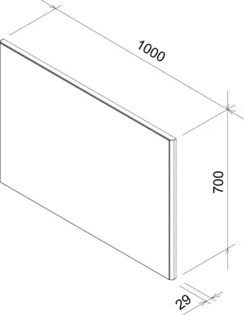 Зеркало Ravak Ring 1000 100x70, серый