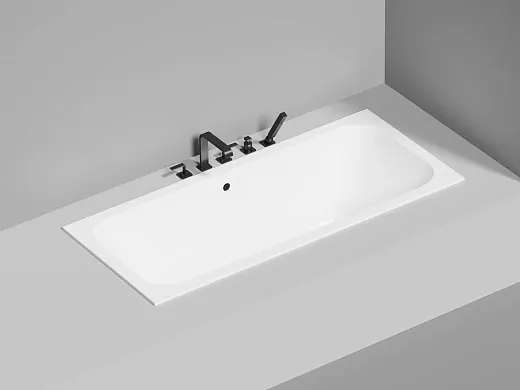 Ванна Salini Orlanda Axis 103213GF, 170 х 75 см, из искусственного камня S-Sense, цвет белый, покраска по RAL полностью