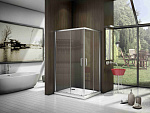 Душевой уголок Good Door Latte CR-120-80-C-WE, 120 х 80 х 185 см, стекло прозрачное, профиль белый, ЛА00038