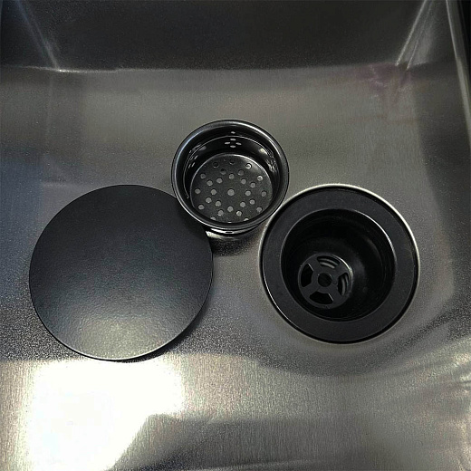 Кухонная мойка врезная Roxen Simple 65 PVD (графит)