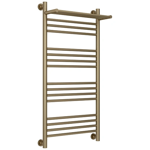 Полотенцесушитель водяной Сунержа Богема+ 1000х500 золотой шёлк с полкой Полотенцесушитель водяной Сунержа Богема+ 1000х500 золотой шёлк с полкой