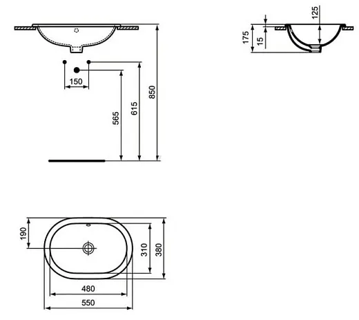 Раковина Ideal Standard Connect E504701 55 см