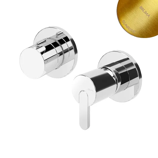 Система скрытого монтажа Bruma Leaf на 3 потока Set 167 312 3SR, верхний душ 300мм Sunrise