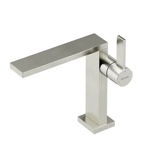 Смеситель для раковины Sancos Linn SC9019BN, PVD никель брашированный