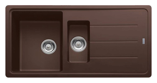 Мойка кухонная Franke Basis BFG 651 шоколад с крылом, 2 чаши