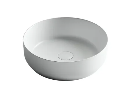 Раковина Ceramicanova Element CN6022MW 39 x 39 x 12 см, накладная, круглая, без перелива, сантехфарфор