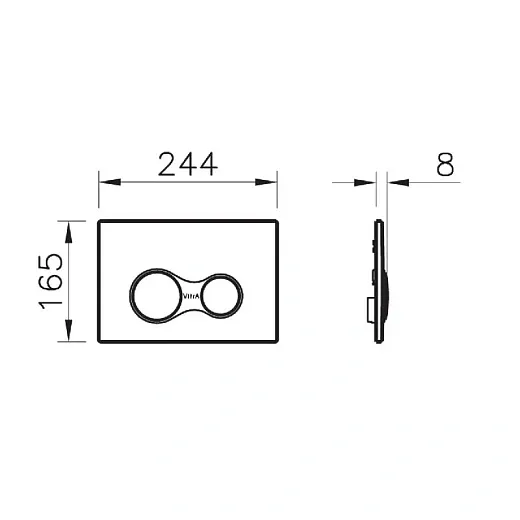 Инсталляция Vitra Rapid, с безободковым унитазом Ceramicanova Metric Rimless, сиденье микролифт, сантехфарфор, клавиша смыва, 742-5800-01/CN3007/740-0480