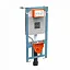 Комплект: подвесной безободковый унитаз S40 SmoothFlush с тонким сиденьем с микролифтом, инсталляцией и панелью управления глянцевый хром [9860B003-7200]
