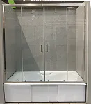 Штора на ванну Гласс лайн-150/Glass line-150 матовая
