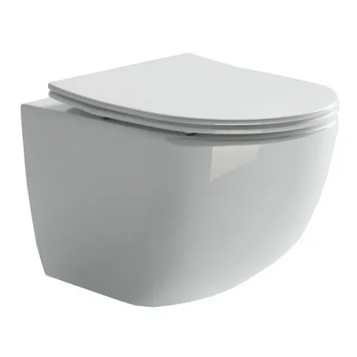 Подвесной унитаз Ceramicanova Forma Rimless CN3009 безободковый, с сиденьем Soft Close, сантехфарфор