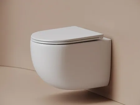 Подвесной унитаз Ceramicanova Пик (Up) безободковый, с сиденьем с микролифтом из дюропласта, смыв Торнадо, белый, CN4007MW