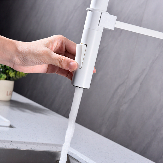 Смеситель PAULMARK HALT Ha214021-431(WH), (белый/белый матовый)