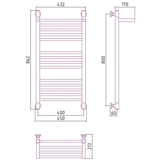 Полотенцесушитель водяной Сунержа Богема+ 12-0223-8040, 800x400, с полкой, цвет белый Полотенцесушитель водяной Сунержа Богема+ 12-0223-8040, 800x400, с полкой, цвет белый