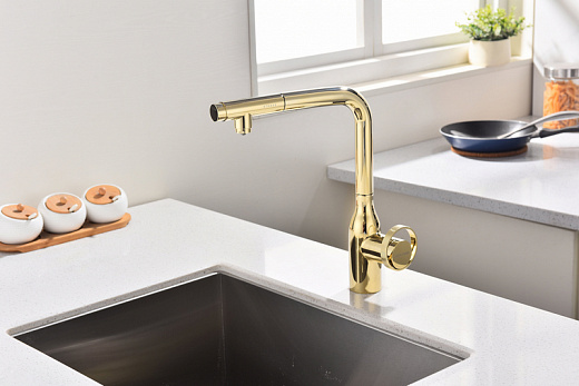 Смеситель PAULMARK URBAN Ur213104-G (золото)