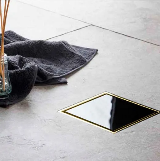 Точечный трап Pestan Confluo Standard Vertical Black Glass Gold, 13000166