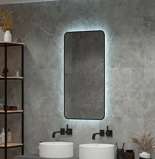Зеркало Континент Torry Black LED 600x1000