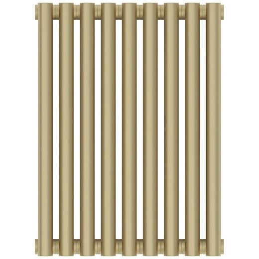 Радиатор отопления Сунержа Эстет-00, ширина 40.5 см, высота 50 см, 9 секций, боковое подключение, цвет матовая шампань, 022-0332-5009