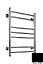 Полотенцесушитель Ростела Свирель V нижнее подключение 1/2" 50x70 7 перекладин черный