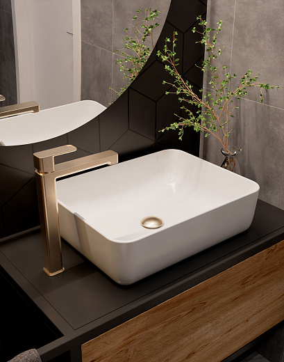 AQM6614BG AQUAme Parma Смеситель для раковины однорычажный, Brushed gold AQM6614BG AQUAme Parma Смеситель для раковины однорычажный, Brushed gold