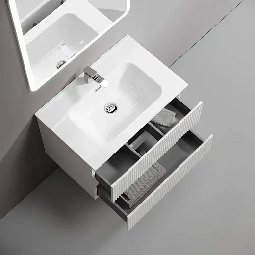 Тумба под раковину Sancos Snob R SNR70W, 70 см подвесная, Bianco