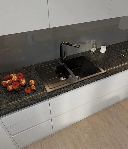 Мойка кухонная GRANFEST GF - Q775KL (черный)