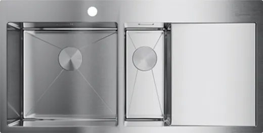 Мойка кухонная Omoikiri Akisame 100-2-IN-L 4973544 нержавеющая сталь