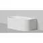 Ванна Salini Perla 1049204MF, 170 х 90 см, из искусственного камня S-Stone, с донным клапаном, цвет белый матовый, покраска по RAL полностью