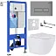 Комплект инсталляции с унитазом 6 в 1 Roxen StounFix Dual Fresh 597373 (состоит из: 710200, Caspia 410280M, 530185-01)