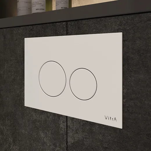 Кнопка смыва для инсталляции VitrA Origin двойной смыв, глянцевая белая, 740-2400