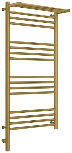 Полотенцесушитель электрический Сунержа Богема 3.0 1000x500 с полкой, состаренная латунь, L/R