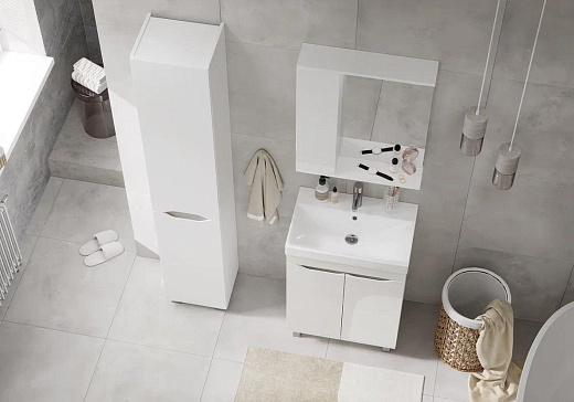 Тумба напольная Volna Lake 50.2D с умывальником белая