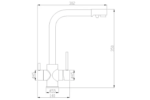 Смеситель для кухни ZorG Steel Hammer SH 552 хром