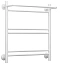 Полотенцесушитель водяной Стилье Версия-Н1, 50/60, 600x500, цвет белый, 12621-6050