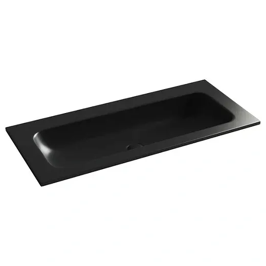 Умывальник Ceramicanova Grace CN7013MBWx 101см сантехфарфор черный матовый (без отв.), CN7013MBWx