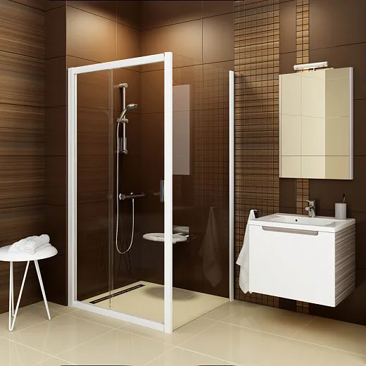 Душевой уголок Blix BLDP2+BLPS 100x80 (сатин/прозрачное)
