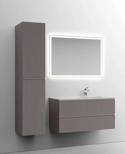 Тумба под раковину Sancos Snob T 100 см подвесная, правая, Doha Soft, SNT100RSM