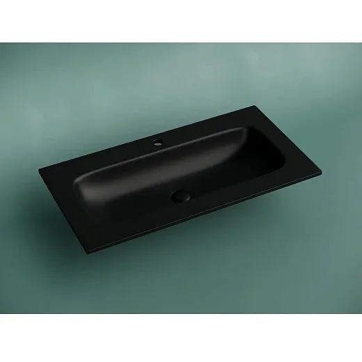 Раковина Ceramicanova Grace CN7019MB, 91 см, сантехфарфор, черный матовый