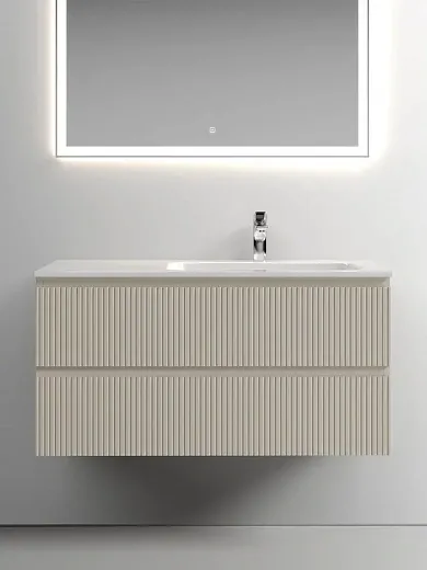 Тумба под раковину Sancos Snob T 100 см подвесная, правая, Beige Soft, SNT100RCE