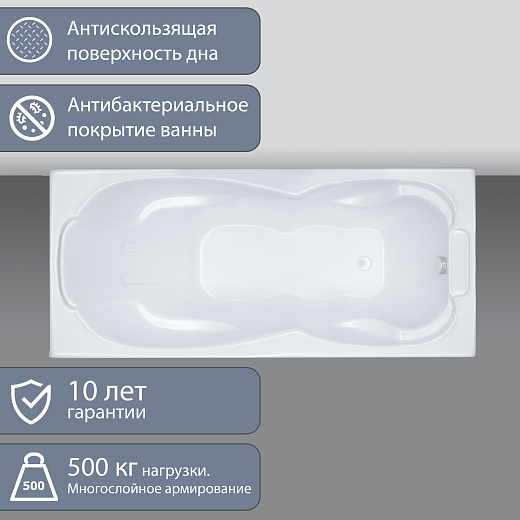 Ванна акриловая Тритон Цезарь Экстра 180x80 с каркасом Ванна акриловая Тритон Цезарь Экстра 180x80 с каркасом