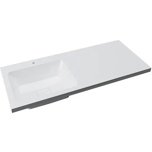 Умывальник накладной Madera Kamilla 120 L белый без отверстия, 4627173210027-б/о