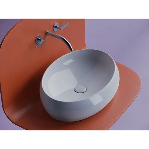 Умывальник Ceramicanova Element CN5033 55см naкладной сантехфарфор белый, CN5033