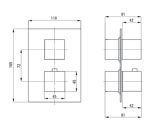 Душевая система Deante BXYSX44T-5 с термостатом