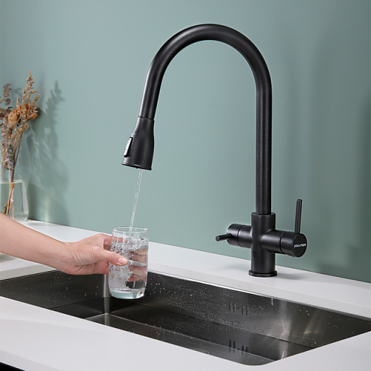 Смеситель PAULMARK LANGE La214212-418 (черный/черный металлик) Смеситель PAULMARK LANGE La214212-418 (черный/черный металлик)