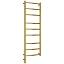 Полотенцесушитель электрический Сунержа Галант 3.0, высота 120 см, ширина 40 см, диммер слева/справа, цвет золото, 03-5800-1240/03-5801-1240