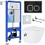 Комплект инсталляции с унитазом 6 в 1 Roxen StounFix Dual Fresh 938621 (состоит из: 710200, Santi 410280B, 530185-01Х)