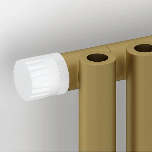 Радиатор трубчатый Сунержа Эстет-0 EU50, 5 секций, нижнее подключение левое/правое, цвет матовое золото, 032-0320-1805/032-0321-1805