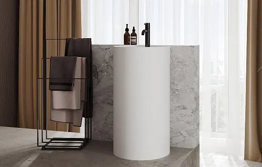 Умывальник Belux Осло 40 напольный solid surface белый матовый 18, 4810924287311