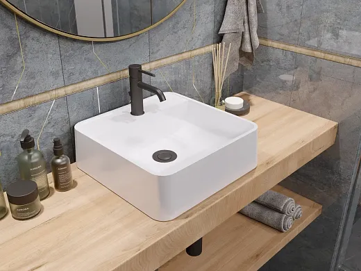 Умывальник накладной Madera Venera 40х38см искусственный камень, 4627173210737