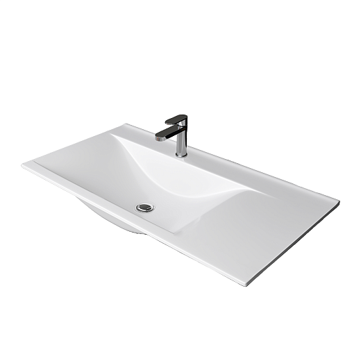 4627173210713 Раковина Madera Pulsus 90x45 L см литьевой мрамор